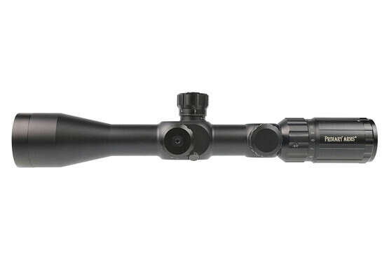 The Primary Arms 4-14x44 rifle scope features a 30mm tube diameter